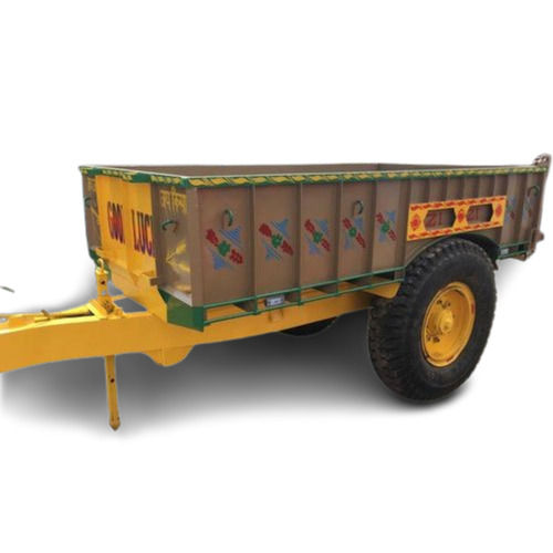 6 To 7 Tonnes Enclosed Hard Tough Cast Iron Brake Tractor Trolley For Industrial Equipment