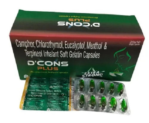 Camphor, Chlorothymol, Eucalyptol, Menthol And Terpineol Inhalant Softgel Capsule