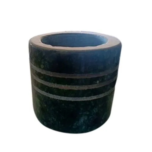 Decorative Round Stone Flower Pot - Height: 9  Centimeter (Cm)