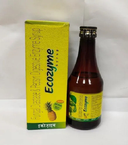 Ecozyme Fungal Diastase And Pepsin Digestive Enzyme Syrup - 200 ML Liquid, Indigestion Relief, Flatulence Management, Acidity Reduction, Gastric Comfort, Cool Storage Recommended for Adults