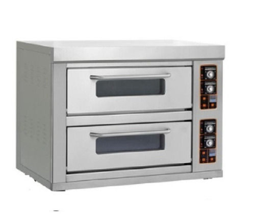 Electric Stainless Steel Two Deck Four Tray Pizza Oven