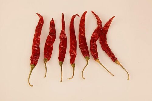 Hot Spicy Natural Taste No Artificial Color Dried S17 Teja Red Chilli with Stem