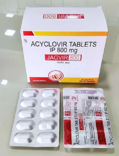 Jagvir 800 Acyclovir Antiviral Tablet, 10x20 Alu Alu