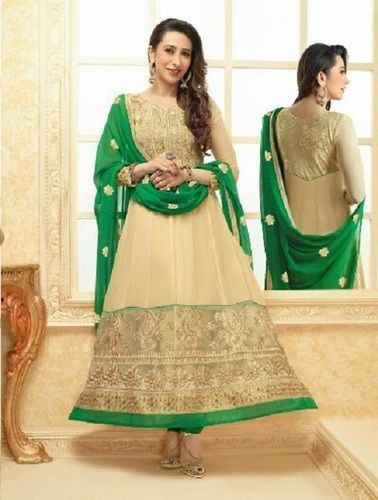 Ladies Embroidered Long Sleeve V Neck Party Wear Bollywood Replica Suit