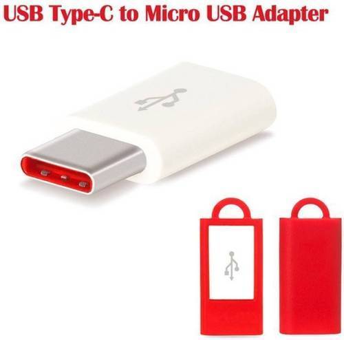 White Type C To Micro Usb Adapter, 9.07 Kilograms