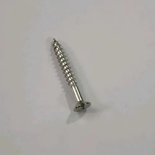 2mm Thickness Half Thread Silver Stainless Steel Wood Screw for Hardware Fitting