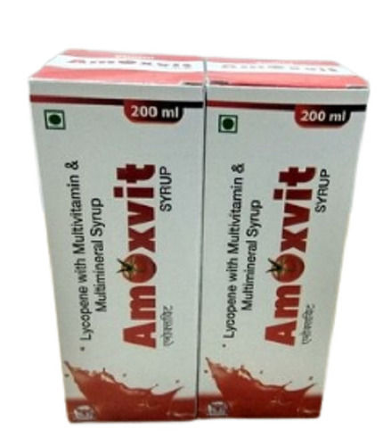 Anti Bacterial Lycopene And Methylcobalamin Multivitamin Amoxvit Syrup Efficiency: Good