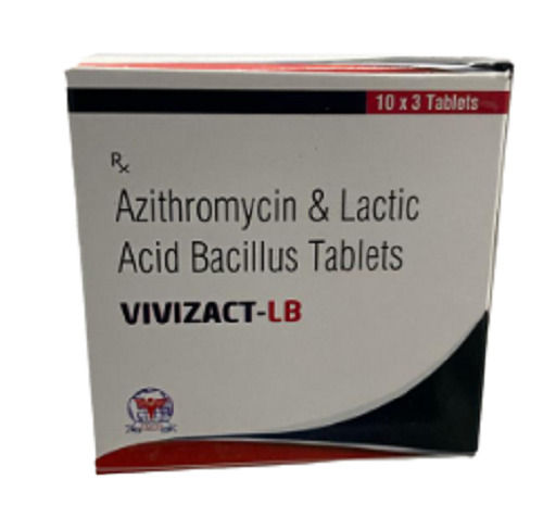 Azithromycin And Lactic Acid Bacillus Vivizact Lb Tablet General Medicines