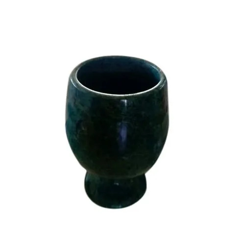 Black Granite Stone Drinking Glasses - Shape: Round