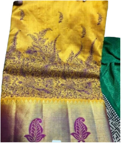 Colorfastness Cotton Silk Printed Bollywood Designer Saree For Ladies