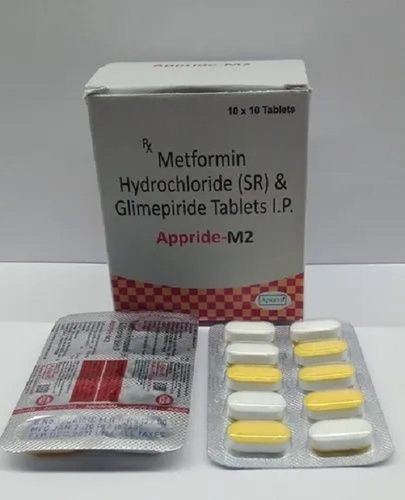 Glimepride 2mg Metrometformin 500mg Tablets