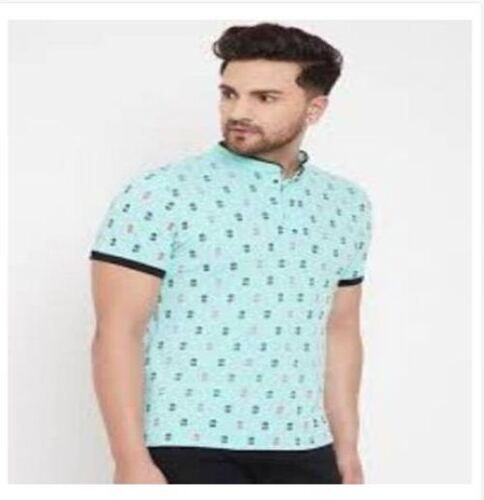 Multi Color Half Sleeves Cotton Fabric Regular Fit Men'S Printed Corporate T-Shirts 