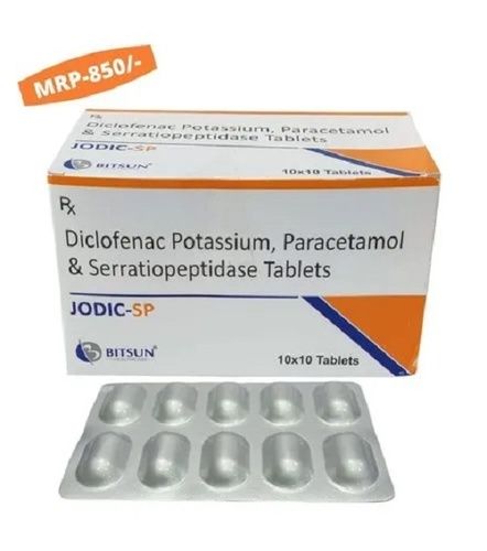 Serratiopeptidase, Diclofenac Potassium And Paracetamol Tablets
