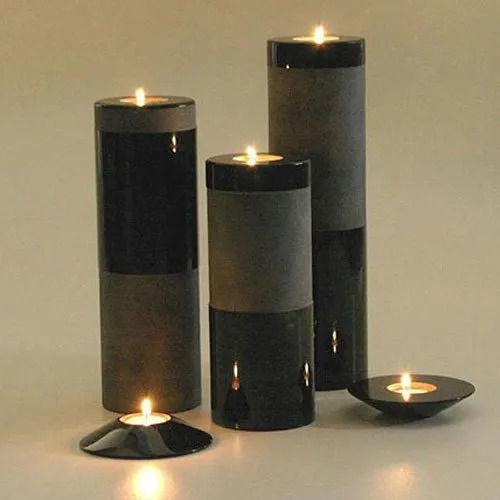 Sturdy Construction Easy To Clean Table Top Decorative Stone Candle Stands