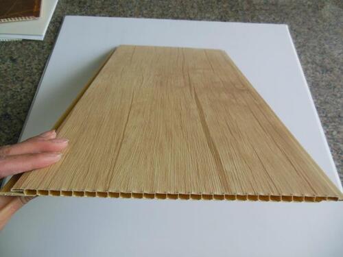 Fire Resistance and Wooden Color Designer Laminated PVC Wall Panel