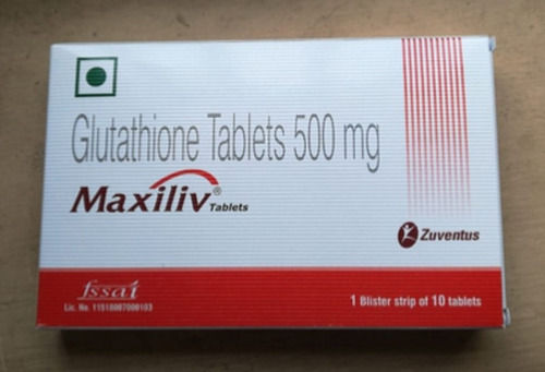 Glutathione Tablets 500 Mg, 1 Blister Strip of 10 Tablets