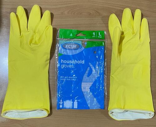 Household Rubber Full Finger Dotted Gloves