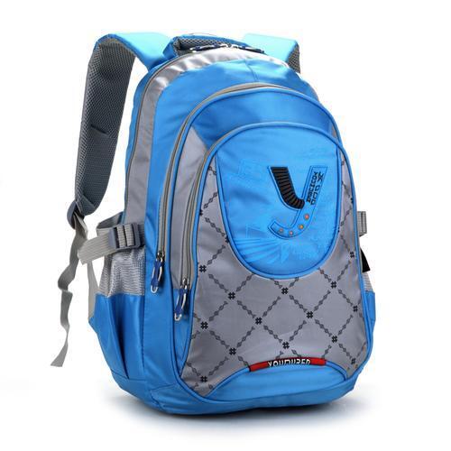 Plain Blue School Bag For School And College Use