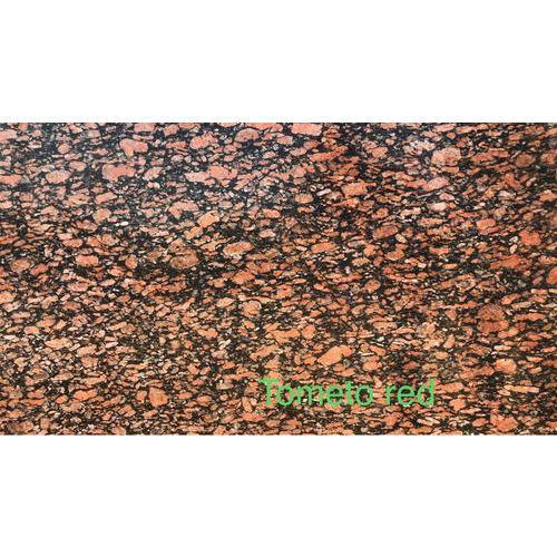 Rectangular Polished Tomato Red Granite Slabs For Flooring And Countertops