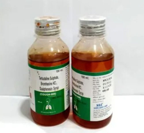 Terbutaline Sulphate Bromhexine HCL Guaiphenesin And Menthol Syrup, 100ml Bottle Pack