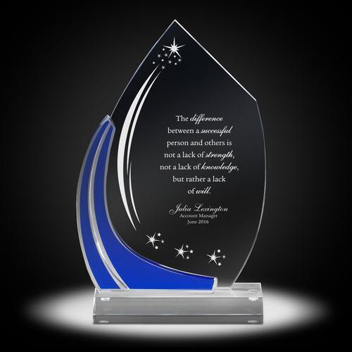 Acrylic Memento Award Trophy With Dimension 9 X 7 Inch (H X W)