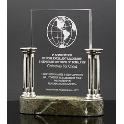 Acrylic Piller Award Trophy - Color: Various Colors