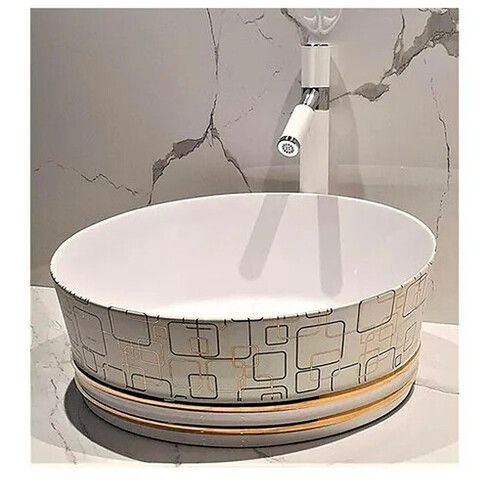 Appealing Look Crack Resistance Eye Catching Look Round Ceramic Wash Basin