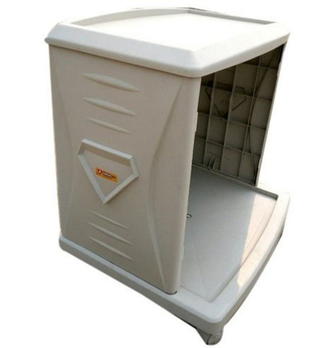 Double Tall Tubular Battery Trolley - Plastic Material, Four-Wheel Design, 50-100 Kg Loading Capacity, Cream Color | Industrial Standard, Ideal for Inverter and Battery Storage
