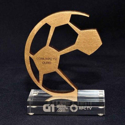 Football Style Acrylic Trophy For Awarding With Size 12 Inch (H)