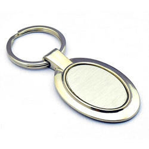 One Side Long Oval Key Chain And Dimensions 11 X 5.2 X 1.4 Cm, Stainless Steel Material