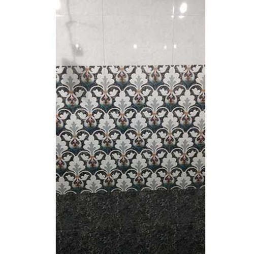 Rectangle Ceramic Printed Smooth Wear Resistant Non Slippery Wall Tiles For Homes 