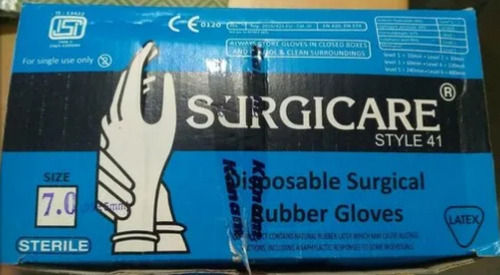 Surgicare 7 Inch Midforearm Surgical Disposable Rubber Gloves For Single Use