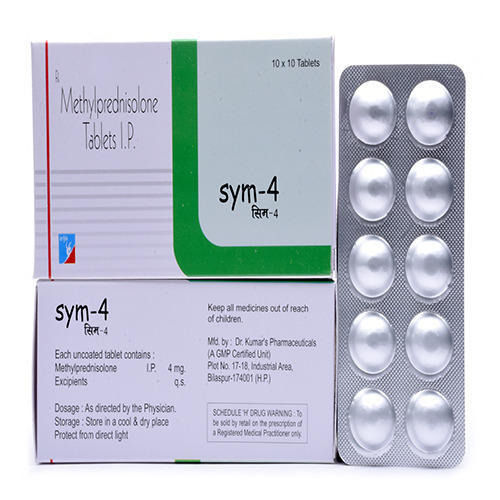 Sym-4 Methylprednisolone 4 MG Tablets, 10x10 Alu Alu