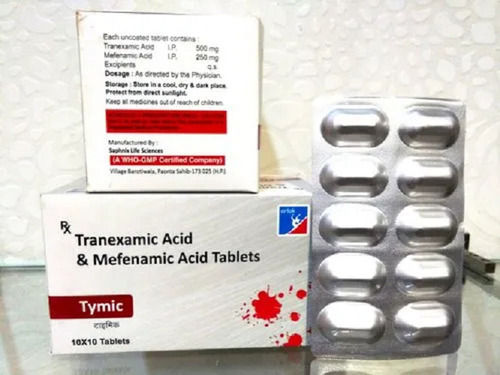 Tymic Tranexamic Acid And Mefenamic Acid Tablets, 10x10 Alu Alu