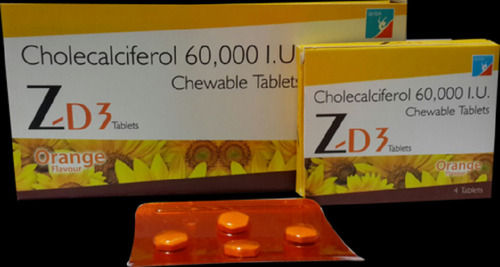Z-D3 Cholecalciferol 60000 IU Chewable Tablets (Orange Flavor)