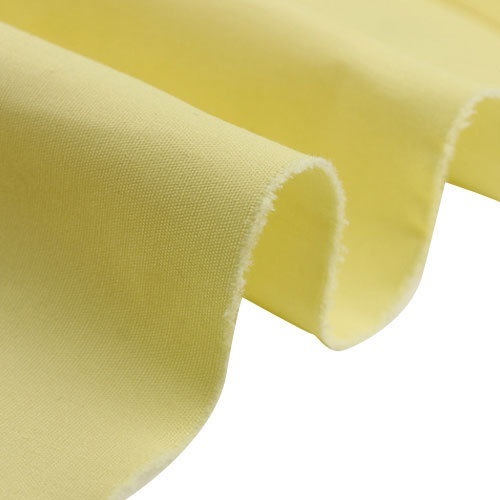 पीला हल्का वज़न और आरामदायक प्योर कॉटन प्लेन स्टाइलिंग फ़ैब्रिक