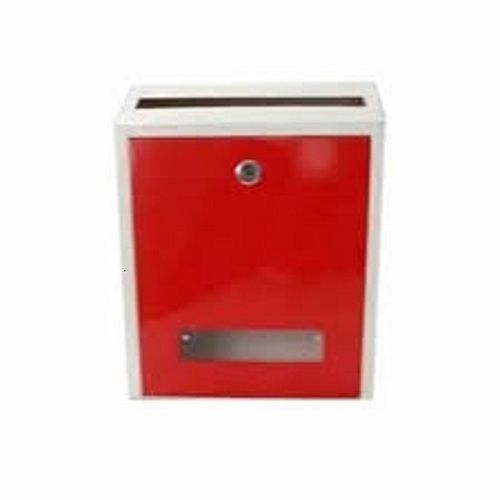 Red Rectangle Shape Iron Size 5 Inch Capacity 15 Kg/Day Post Box