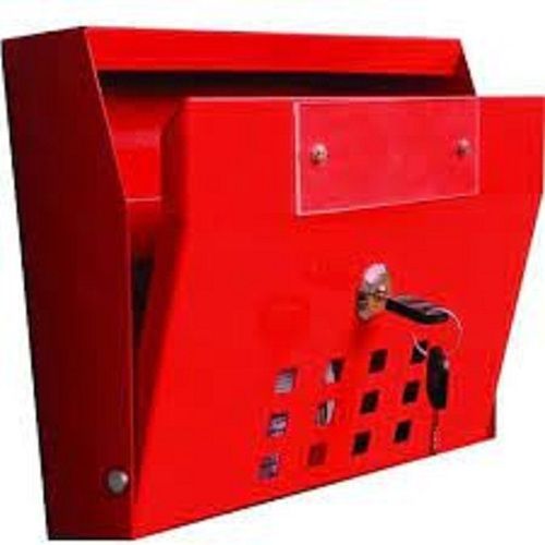 Sheet Metal Red Shape Size 10 x 12 Inch Capacity 25 Kg/Day Post Boxes