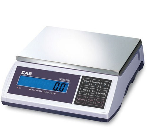 White 3.4 Ah Rechargeable Battery Accuracy 10 Gram 50 Kg Max Load Digital Weighing Machine