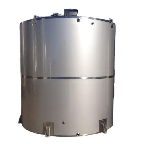 Silver 30000 Liter Capacity 6 Mm Thick Cylindrical Polished Finish Stainless Steel Water Tank