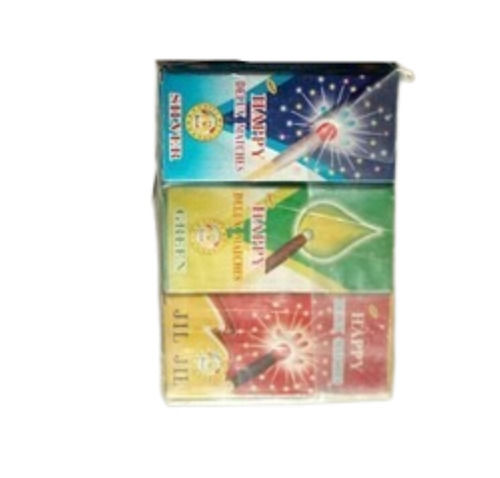 60 Pieces Easy To Carry Rectangular Lightweight Diwali Crackers For Parties Size: 5X3 Inches