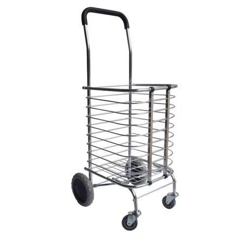 93 X 42 X 42 Cm 25 Kg Weigh Mild Steel Polished 4 Wheels Shopping Trolley