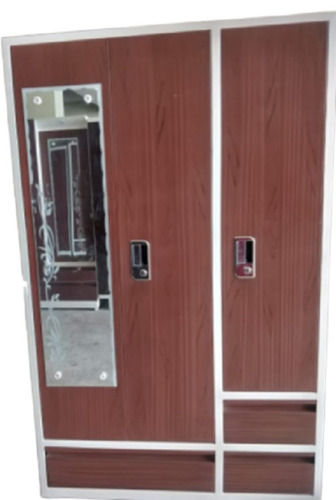 Brown And Green Brown Mild Steel Material Machine Made Designer Two Door Bedroom Almirah 