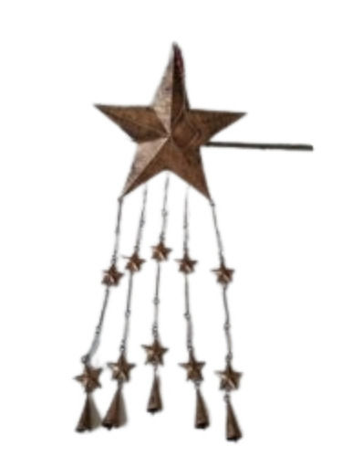 Golden Modern Laminated Surface Decorative Hanging Star For Christmas