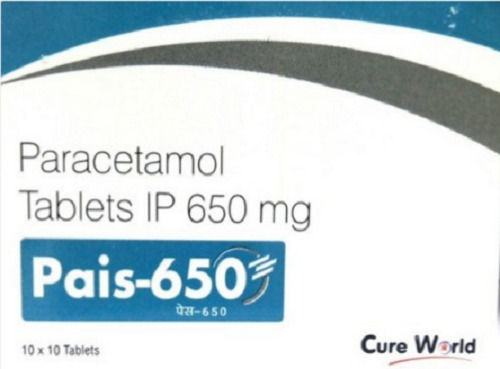 Paracetamol Tablets Ip 650 Mg, Pack Of 10x10 Tablets 