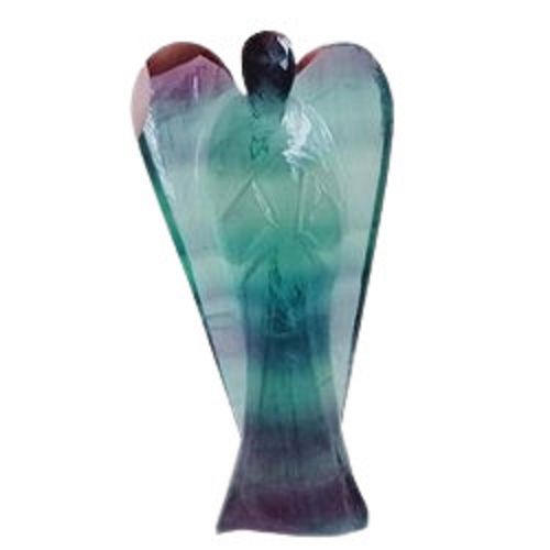 Polished Technique Shiny Aesthetic Modern Natural Fluorite Angel Sculpture