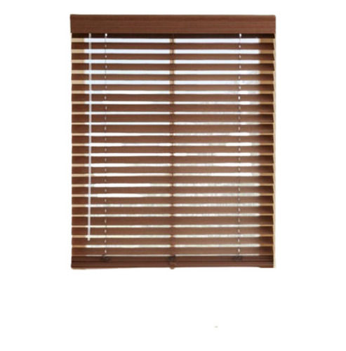 Brown Rectangular Horizontal Type 2.5 Feet Wooden Window Blinds 