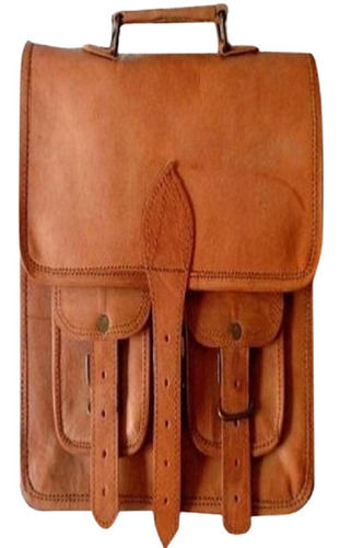 Buckel Closer Twin Front Pocket With Handle Genuine Leather Sling Bag