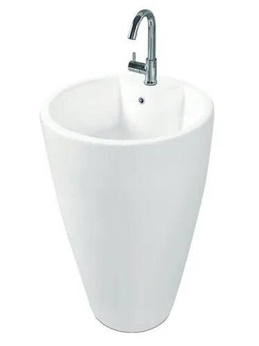 Elegant Polished Ceramic Wash Basin - 21x15 Inches | Easy to Clean Crack Resistant Stylish Design Multiple Shape Options