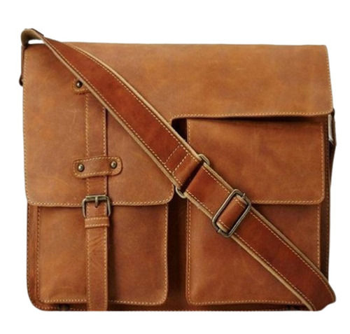 Light Brown Leather College Bags Pattern  Plain  Shri Royal Leather   Handicrafts Jodhpur Rajasthan